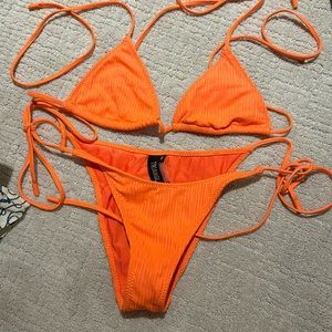 Triangl orange swimsuit